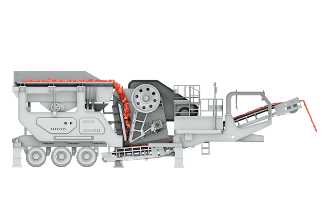 輪胎移動(dòng)顎式破碎站原理
