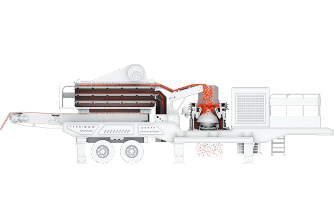 履帶圓錐移動破碎站原理