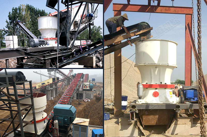 單缸圓錐破碎機生產現場