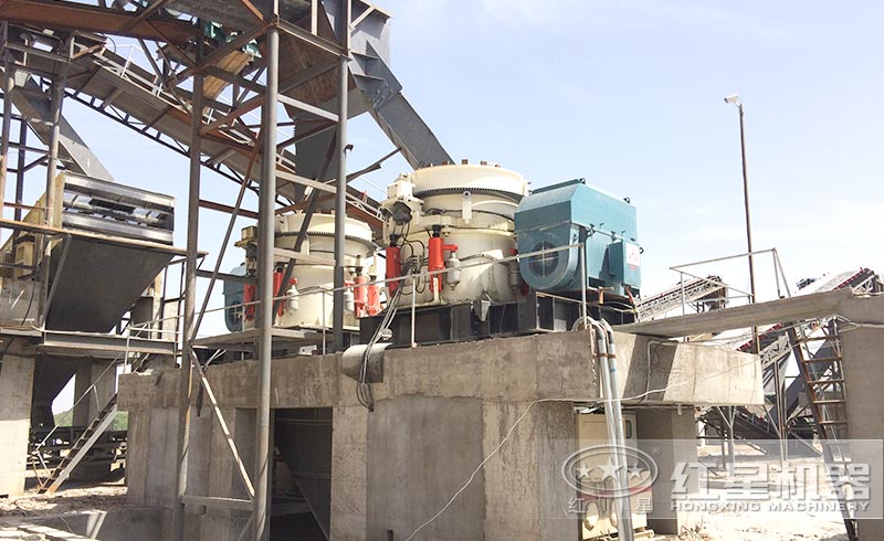 玄武巖破碎生產(chǎn)現(xiàn)場